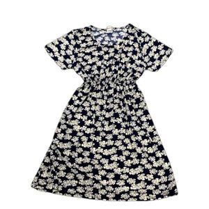 VLD Vintage 90's  size S/M navy blue daisy print dress Very Versatile
